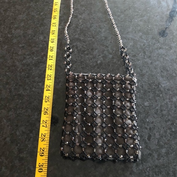 Beaded small crossbody evening Bag olive green - Picture 5 of 8